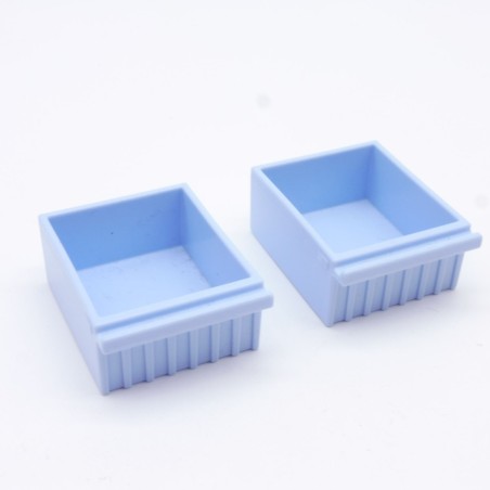 Playmobil 34349 Set of 2 Small Blue Camping Car Bins 4859