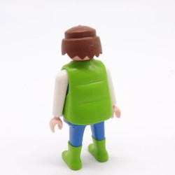 Playmobil Homme Moderne avec Gilet Vert Matelassé Cheveux un peu abimés
