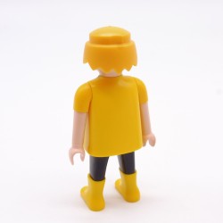 Playmobil Homme Jaune et Noir Bottes Jaunes