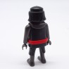 Playmobil Chevalier Noir et Gris Foncé Armure Col Ceinture Rouge