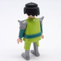 Playmobil Green Dragon Knight Green and Gray Armor Damaged Face