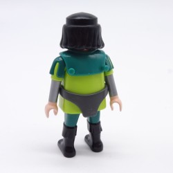 Playmobil Chevalier Samourai Vert Col Vert Ceinture Grise Bottes Noires 5465