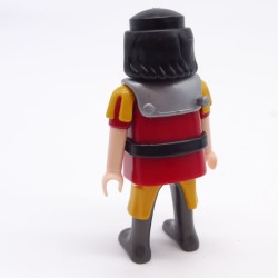 Playmobil Red and Yellow Samurai Knight Gray Armor Collar Black Belt