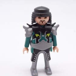 Playmobil 9080 Green and Black Samurai Knight Black Collar Gray Belt