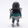 Playmobil Chevalier Samourai Vert et Noir Col Noir Ceinture Grise