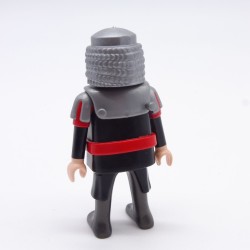 Playmobil Red and Black Knight Red Belt Collar Silver Armor