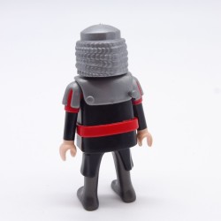 Playmobil Red and Black Knight Red Belt Collar Silver Armor