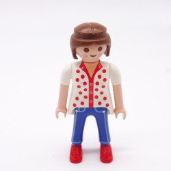 Playmobil 22821 Femme Moderne Blanc Rouge et  Bleu