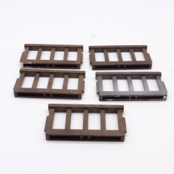 Playmobil 6787 Batch of 5 Brown Barriers 3433 3445 3446 3448 Damaged Medieval Steck