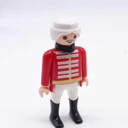 Playmobil 34490 Soldat Officier Rouge Doré et Blanc Bottes Noires Col Noir