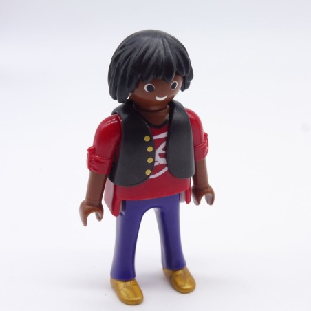 Playmobil 34500 Red and Purple African Man with Black Vest