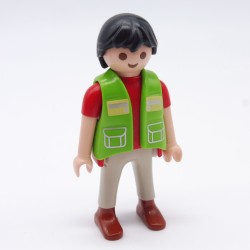 Playmobil 34501 Homme Gris et Rouge Manches Courtes Gilet Vert