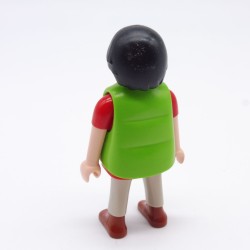 Playmobil Mens Gray and Red Short Sleeve Green Vest