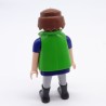 Playmobil Homme Bleu et Gris Gilet Vert