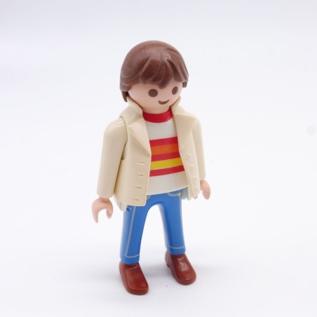 Playmobil 34506 Mens Blue and White White Vest