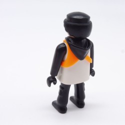 Playmobil Man Black White and Orange Secret Agent