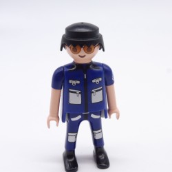 Playmobil 34517 Homme Bleu et Argent Bottines Noires Logo Aigle