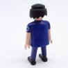 Playmobil Homme Bleu et Argent Bottines Noires Logo Aigle