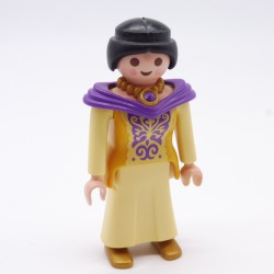 Playmobil 34562 Femme Princesse Robe Jaune Col Bijou Violet