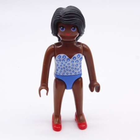 Playmobil 34565 African Woman Blue Underwear Slim Body