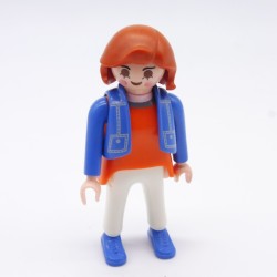 Playmobil 34596 Orange and White Woman with Blue Vest