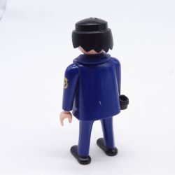 Playmobil Blue Policeman with Tie Collar and Holster