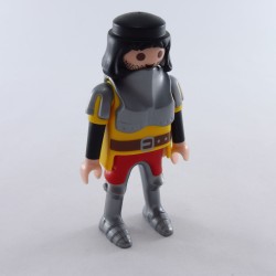 Playmobil 1059 Playmobil Man Knight Yellow Black and Red with Silver Armor