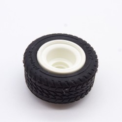 Playmobil 31850 Playmobil Roue de Voiture Diamètre 32mm Largeur 16mm Jante Blanche
