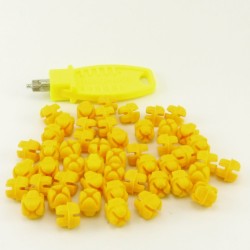 Playmobil 9477 Playmobil Lot de 40 Clips Jaunes System X avec Clé