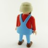 Playmobil Man Red & Blue with Blue Dungarees 4491