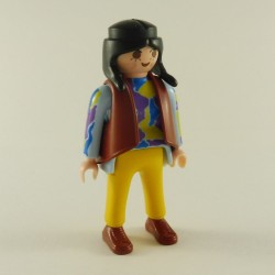 Playmobil 22782 Playmobil Modern Blue and Yellow Woman with Brown Vest