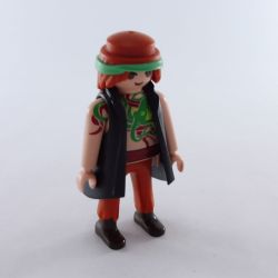 Playmobil Pirate Man Tattoo and Black Coat