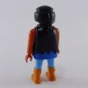 Playmobil Blue and Green Hispanic Pirate Man with Black Vest