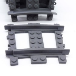 Lego Lot de 10 Rails Courbes 1/2 Trixbrix Impression 3D Compatible Lego