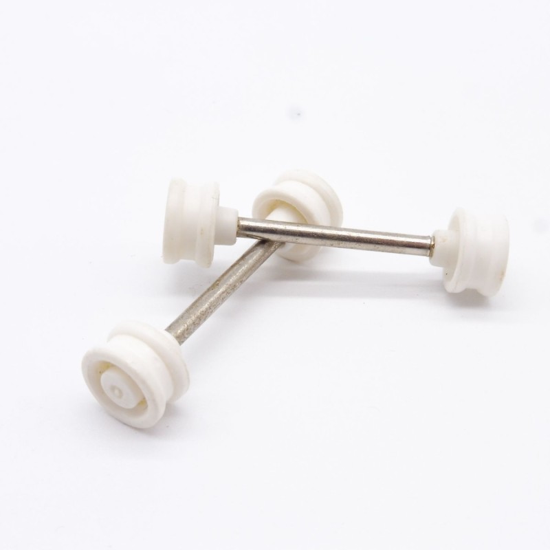 Playmobil 31896 Playmobil Set of 2 axles 38mm wide white rims