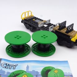Lego Wagon Marchandises Rouleaux Cables avec Notice 60052 incomplet