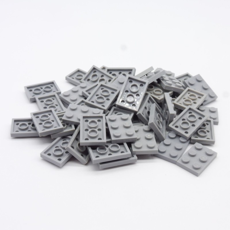 Lego 34728 Plate 2X3 3021 Light Bluish Gray Gris Clair Lot de 50