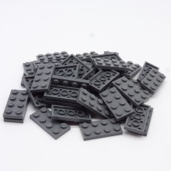 Lego 34729 Plate 2X4 3020 Dark Bluish Gray Gris Foncé Lot de 40