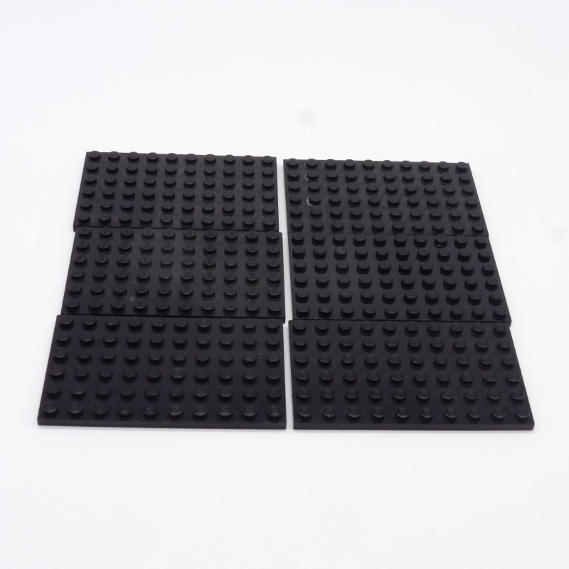 Lego 34747 Plate 6X10 3033 Black Noir Lot de 6