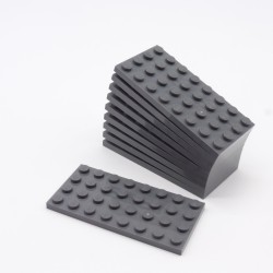 Lego 34749 Plate 4X8 3035 Dark Bluish Gray Gris Foncé Lot de 10