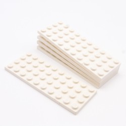 Lego 34758 Plate 4X10 3030 White Blanc Lot de 5