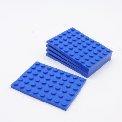 Lego 34765 Plate 6X8 3036 Blue Bleu Lot de 5