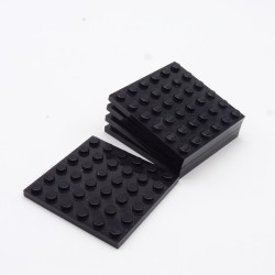 Lego 34777 Plate 6X6 3958 Black Noir Lot de 5