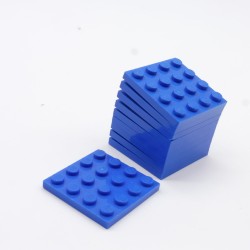 Lego 34780 Plate 4X4 3031 Blue Bleu Lot de 10