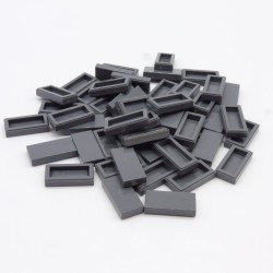 Lego 34793 Tile 1X2 3069 Dark Bluish Gray Gris Foncé Lot de 50