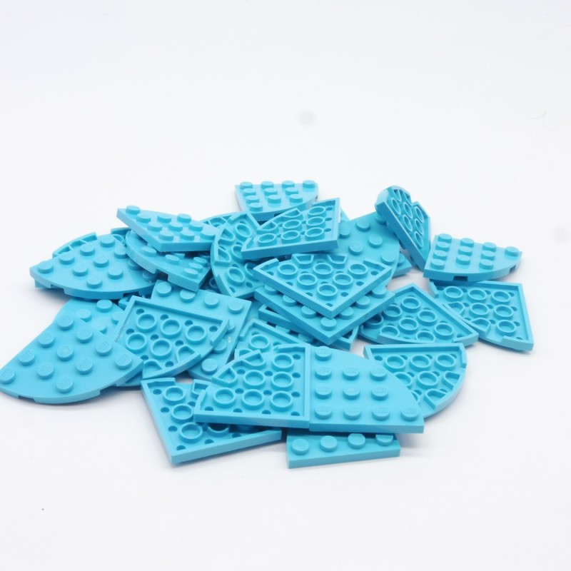 Lego 34807 Plate Round Corner 4X4 30565 Medium Azure Blue Clair Lot de 30