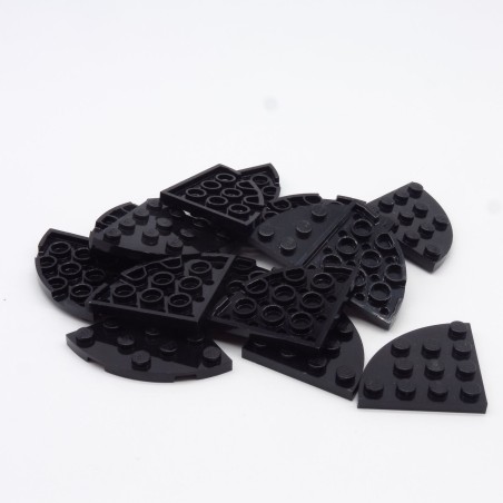 Lego 34808 Plate Round Corner 4X4 30565 Black Noir Lot de 15