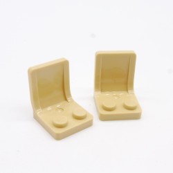 Lego 34815 Ustensil Chair Chaise 2X2 4079 Tan Beige Lot de 2