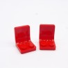 Lego 34817 Ustensil Chair Chaise 2X2 4079 Red Rouge Lot de 2