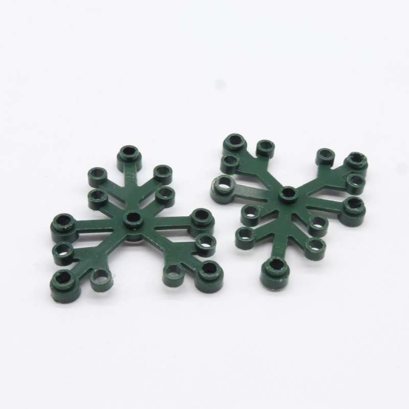 Lego 34862 Plant Leaves Feuilles 6X5 2417 Dark Green Vert Foncé Lot de 2 usées